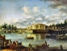  Вид на Каменноостровский дворец через Большую Невку со стороны Строгановской набережной. 1803